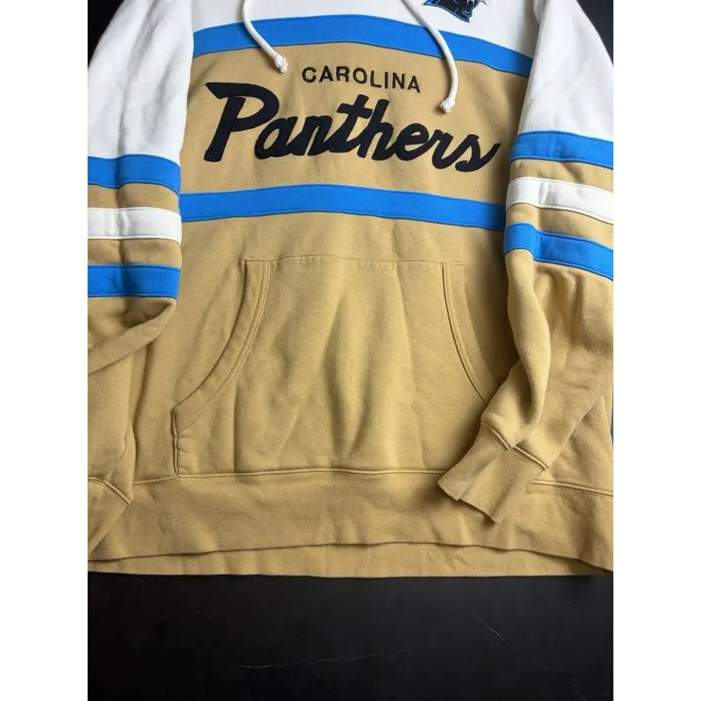 Mitchell & Ness Carolina Panthers Hoodie Men’s 2XL Throwbacks Colorblock NFL